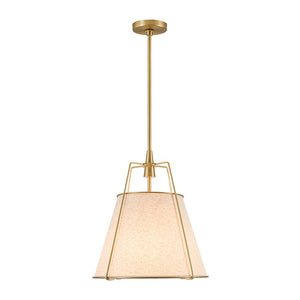 LightFixturesUSA - Modern Linen Conical Drum Cage Pendant Light - Ceiling Light - Black/15 in - 