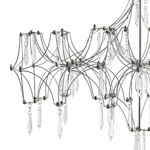 LightFixturesUSA - Modern Luxe Glam Starry Sky LED Crystal Chandelier - Chandelier - Chrome - 