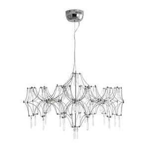 LightFixturesUSA - Modern Luxe Glam Starry Sky LED Crystal Chandelier - Chandelier - Chrome - 