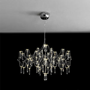 LightFixturesUSA - Modern Luxe Glam Starry Sky LED Crystal Chandelier - Chandelier - Chrome - 