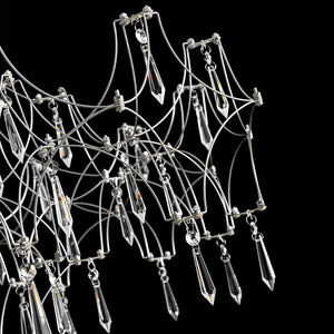 LightFixturesUSA - Modern Luxe Glam Starry Sky LED Crystal Chandelier - Chandelier - Chrome - 