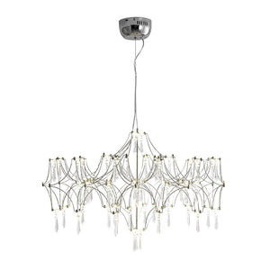LightFixturesUSA - Modern Luxe Glam Starry Sky LED Crystal Chandelier - Chandelier - Chrome - 