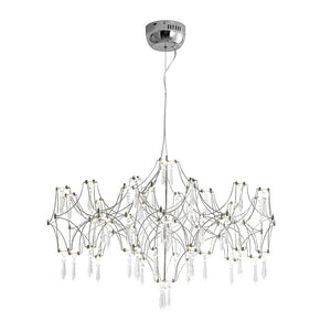 LightFixturesUSA - Modern Luxe Glam Starry Sky LED Crystal Chandelier - Chandelier - Chrome - 