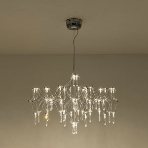 LightFixturesUSA - Modern Luxe Glam Starry Sky LED Crystal Chandelier - Chandelier - Chrome - 