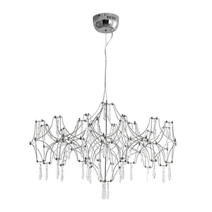 LightFixturesUSA - Modern Luxe Glam Starry Sky LED Crystal Chandelier - Chandelier - Chrome - 