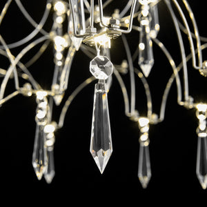LightFixturesUSA - Modern Luxe Glam Starry Sky LED Crystal Chandelier - Chandelier - Chrome - 