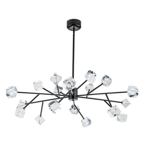 LightFixturesUSA - Modern Mid - century Glam Branch Crystal Sputnik Chandelier - Chandelier - Brass - 