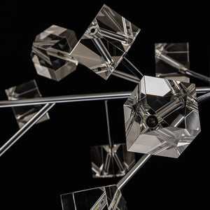 LightFixturesUSA - Modern Mid - century Glam Branch Crystal Sputnik Chandelier - Chandelier - Brass - 