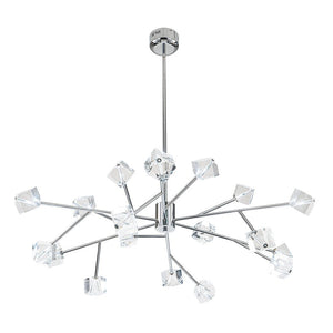 LightFixturesUSA - Modern Mid - century Glam Branch Crystal Sputnik Chandelier - Chandelier - Brass - 
