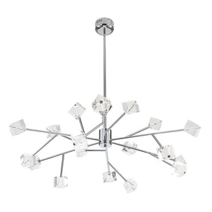 LightFixturesUSA - Modern Mid - century Glam Branch Crystal Sputnik Chandelier - Chandelier - Brass - 