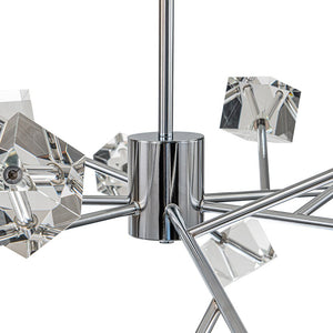 LightFixturesUSA - Modern Mid - century Glam Branch Crystal Sputnik Chandelier - Chandelier - Brass - 