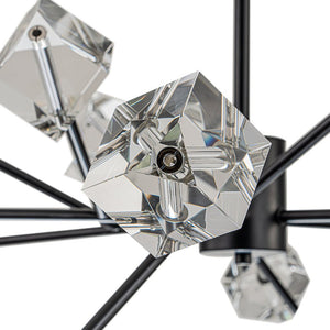 LightFixturesUSA - Modern Mid - century Glam Branch Crystal Sputnik Chandelier - Chandelier - Brass - 