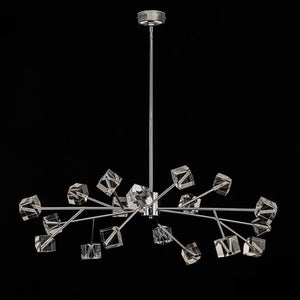 LightFixturesUSA - Modern Mid - century Glam Branch Crystal Sputnik Chandelier - Chandelier - Brass - 
