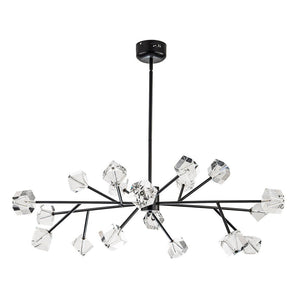 LightFixturesUSA - Modern Mid - century Glam Branch Crystal Sputnik Chandelier - Chandelier - Brass - 