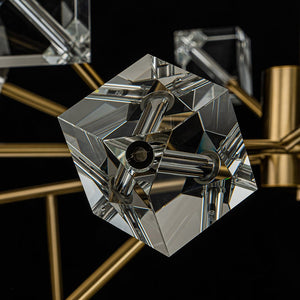 LightFixturesUSA - Modern Mid - century Glam Branch Crystal Sputnik Chandelier - Chandelier - Brass - 