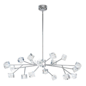 LightFixturesUSA - Modern Mid - century Glam Branch Crystal Sputnik Chandelier - Chandelier - Brass - 