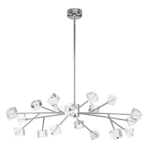 LightFixturesUSA - Modern Mid - century Glam Branch Crystal Sputnik Chandelier - Chandelier - Brass - 