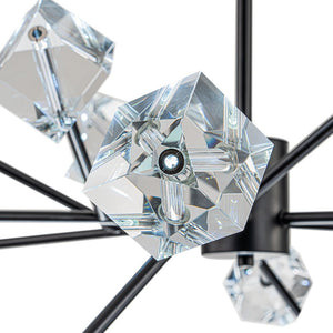 LightFixturesUSA - Modern Mid - century Glam Branch Crystal Sputnik Chandelier - Chandelier - Brass - 