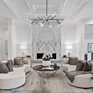 LightFixturesUSA - Modern Mid - century Glam Branch Crystal Sputnik Chandelier - Chandelier - Chrome - 