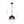 LightFixturesUSA - Modern Minimalist 1 - light Smoked Grey Tinted Glass Globe Pendant - Pendant Light - Black - 