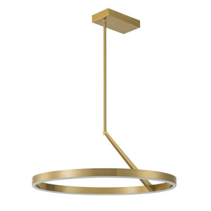 LightFixturesUSA - Modern Minimalist Dimmable LED Circle Pendant Light - Chandelier - Black - 