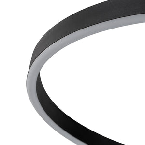 LightFixturesUSA - Modern Minimalist Dimmable LED Circle Pendant Light - Chandelier - Black - 