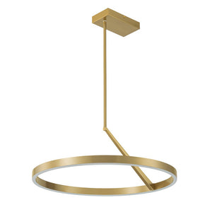LightFixturesUSA - Modern Minimalist Dimmable LED Circle Pendant Light - Chandelier - Black - 