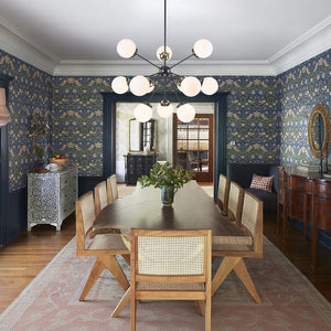 LightFixturesUSA - Modern Opal Glass Globe 12 - light Sphere Sputnik Chandelier - Chandelier - Black - 