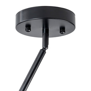 LightFixturesUSA - Modern Opal Glass Globe 12 - light Sphere Sputnik Chandelier - Chandelier - Black - 