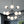 LightFixturesUSA - Modern Opal Glass Globe 12 - light Sphere Sputnik Chandelier - Chandelier - Black - 