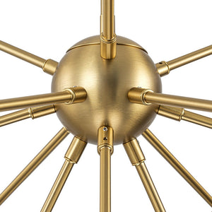 LightFixturesUSA - Modern Opal Glass Globe 12 - light Sphere Sputnik Chandelier - Chandelier - Black - 