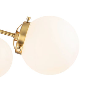 LightFixturesUSA - Modern Opal Glass Globe 12 - light Sphere Sputnik Chandelier - Chandelier - Black - 