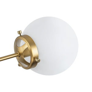 LightFixturesUSA - Modern Opal Glass Globe 12 - light Sphere Sputnik Chandelier - Chandelier - Black - 