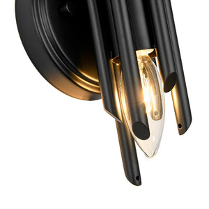 LightFixturesUSA - Modern Orchestral Style Trendy Cluster Tube Wall Sconce - Wall Sconce - Black - 