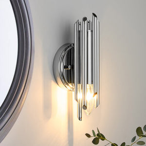 LightFixturesUSA - Modern Orchestral Style Trendy Cluster Tube Wall Sconce - Wall Sconce - Chrome - 1 Pack - 