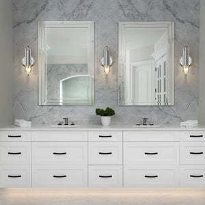 LightFixturesUSA - Modern Orchestral Style Trendy Cluster Tube Wall Sconce - Wall Sconce - Chrome - 2 Packs - 