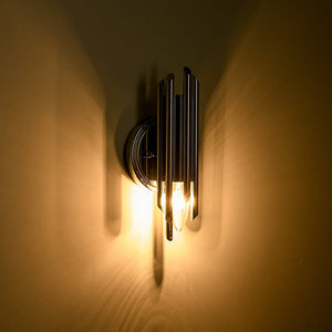 LightFixturesUSA - Modern Orchestral Style Trendy Cluster Tube Wall Sconce - Wall Sconce - Chrome - 