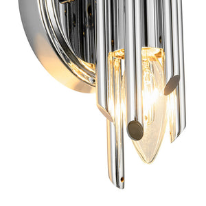 LightFixturesUSA - Modern Orchestral Style Trendy Cluster Tube Wall Sconce - Wall Sconce - Chrome - 