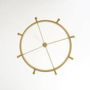 LightFixturesUSA-Modern Oversized 8-Light Brass Metal Wagon Wheel Chandelier-Chandelier-45.3-