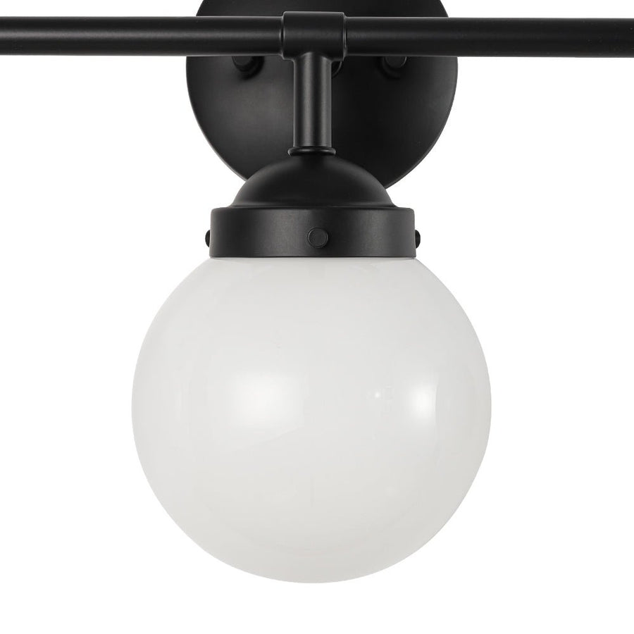 LightFixturesUSA - Modern Shine Opal Glass Globe Bathroom Vanity Wall Light - Wall Sconce - 3 - Lt - 