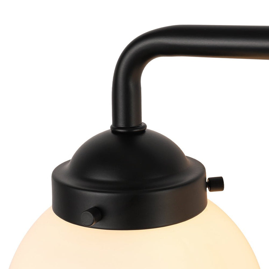 LightFixturesUSA - Modern Shine Opal Glass Globe Bathroom Vanity Wall Light - Wall Sconce - 3 - Lt - 