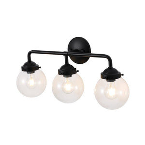 LightFixturesUSA - Modern Shine Opal Glass Globe Bathroom Vanity Wall Light - Wall Sconce - Clear Glass - 