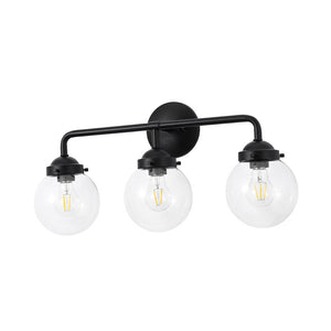 LightFixturesUSA - Modern Shine Opal Glass Globe Bathroom Vanity Wall Light - Wall Sconce - Clear Glass - 