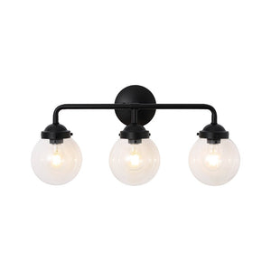 LightFixturesUSA - Modern Shine Opal Glass Globe Bathroom Vanity Wall Light - Wall Sconce - Clear Glass - 
