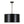 LightFixturesUSA-Moody 3-Light Black Gold Round Metal Drum Cage Pendant-Chandelier-30 in-