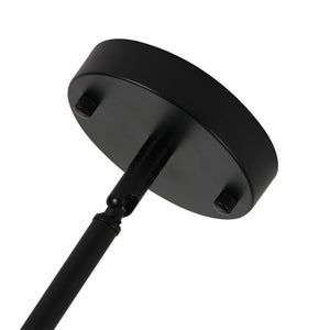 LightFixturesUSA - Moody Luxe Starburst Crystal Black Fabric Drum Cage Chandelier - Chandelier - 30.7 in - 