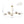 LightFixturesUSA-Morandi 5-Light Gray Glass Linear Branch Sputnik Chandelier-Chandelier-Brass-