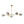 LightFixturesUSA-Morandi 5-Light Gray Glass Linear Branch Sputnik Chandelier-Chandelier-Brass-