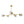 LightFixturesUSA-Morandi 5-Light Gray Glass Linear Branch Sputnik Chandelier-Chandelier-Brass-