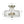 LightFixturesUSA - Nickel Hammered Glass Semi Flush - Ceiling Light - 